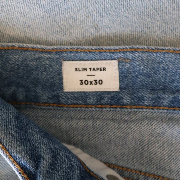 PacSun Men's Sz 30x30 Blue Light Wash Stretch 5-Pocket Slim Taper Denim Jeans - Picture 11 of 13